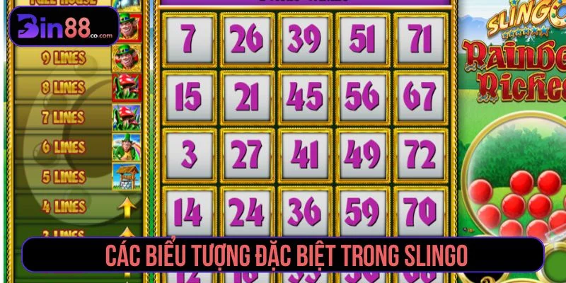Slingo – Trò chơi độc đáo chỉ có tại Bin88 Các biểu tượng đặc biệt trong game